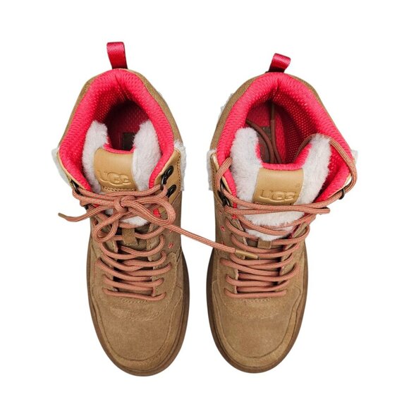 UGG Women's Highland Hi Heritage Suede Sherpa Tan Hiking Boot - Picture 4 of 14